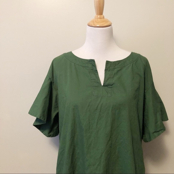 Anthropologie Green Flutter Sleeve Short Dress M - Picture 7 of 8